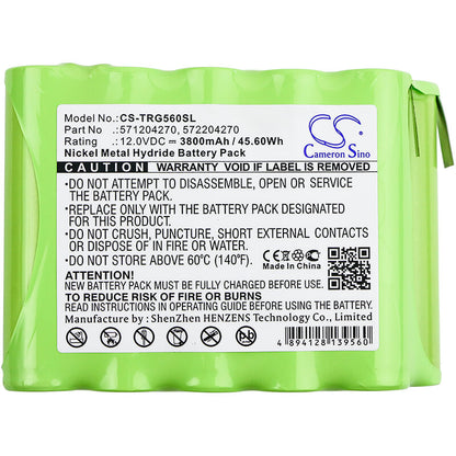 12.0V, 3800mAh, Ni-MH Battery fits Trimble, Focus 10, Geodimeter 5600, 45.6Wh