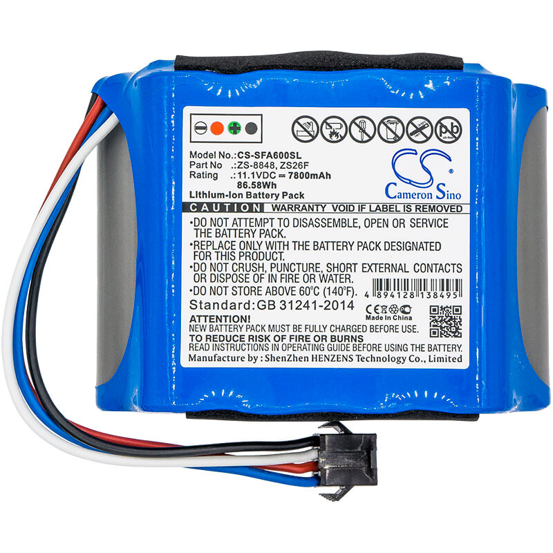 11.1V, 7800mAh, Li-ion Battery fits Signal Fire, Ai-6, Sa-2, 86.58Wh