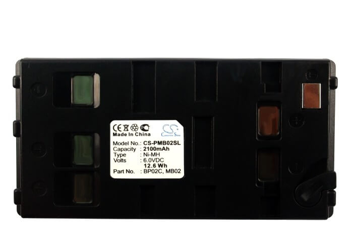 6.0V, 2100mAh, Ni-MH Battery fits Pentax, R100, R-100x, 12.6Wh