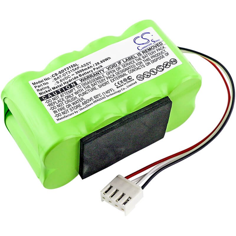 9.6V, 3000mAh, Ni-MH Battery fits Shimpo, Dt-315a, Dt-315a Stroboscope, 28.8Wh