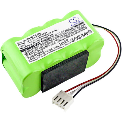 9.6V, 3000mAh, Ni-MH Battery fits Shimpo, Dt-315a, Dt-315a Stroboscope, 28.8Wh