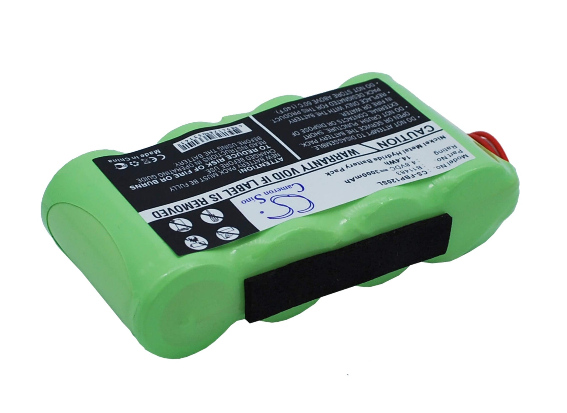 4.8V, 3000mAh, Ni-MH Battery fits Fluke, Fluke 123 ( Firmware Below V2., Fluke 123s ( Firmware Below V2, 14.4Wh