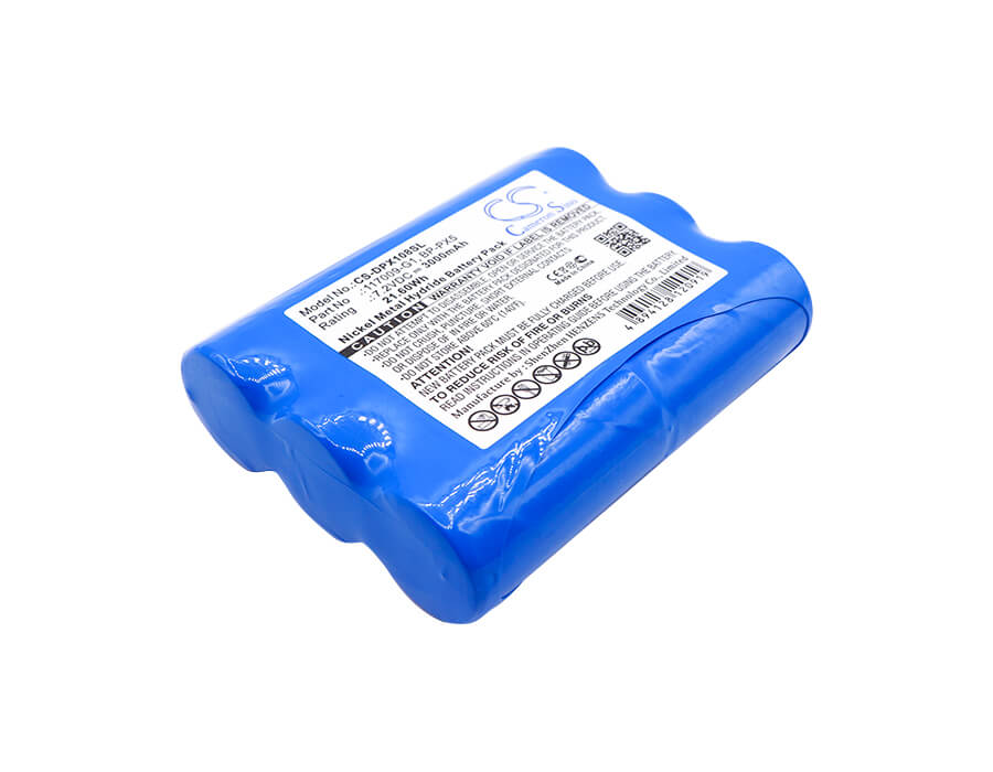 7.2V, 3000mAh, Ni-MH Battery fits Dranetz, Dbmp1, Dbpg106, 21.6Wh