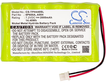 7.2V, 2000mAh, Ni-MH Battery fits Tpi, 440, 440 1mhz Single Channel Oscill, 14.4Wh