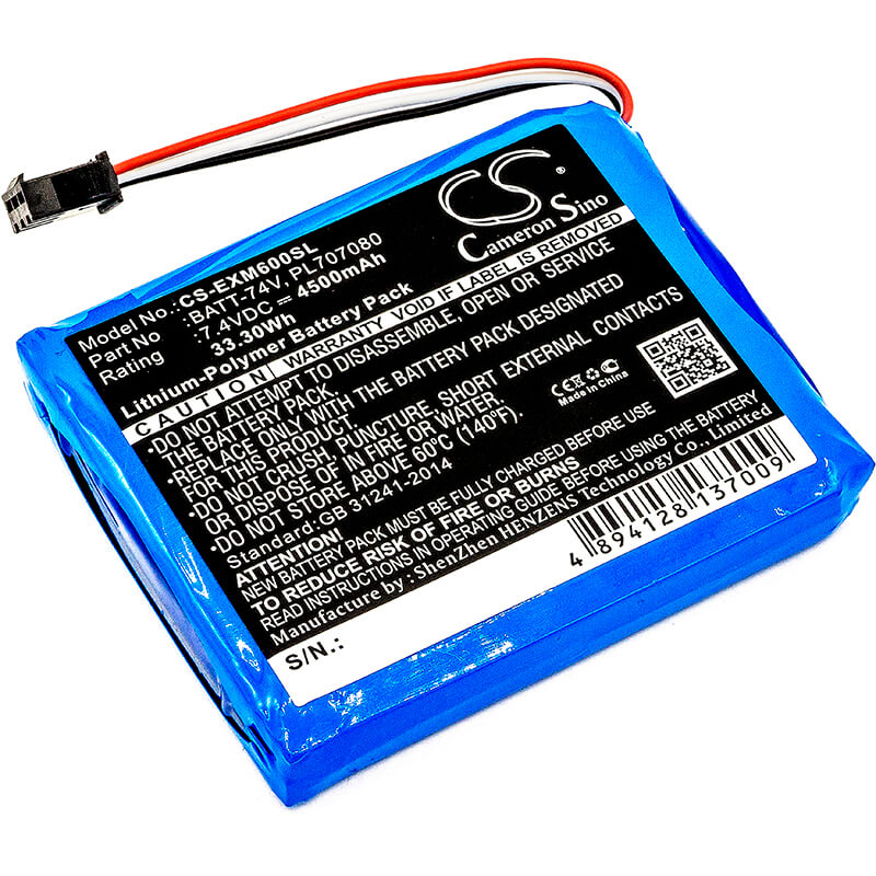 7.4V, 4500mAh, Li-Polymer Battery fits Extech, Ms6000, Ms6000 Oscilloscopes, 33.3Wh