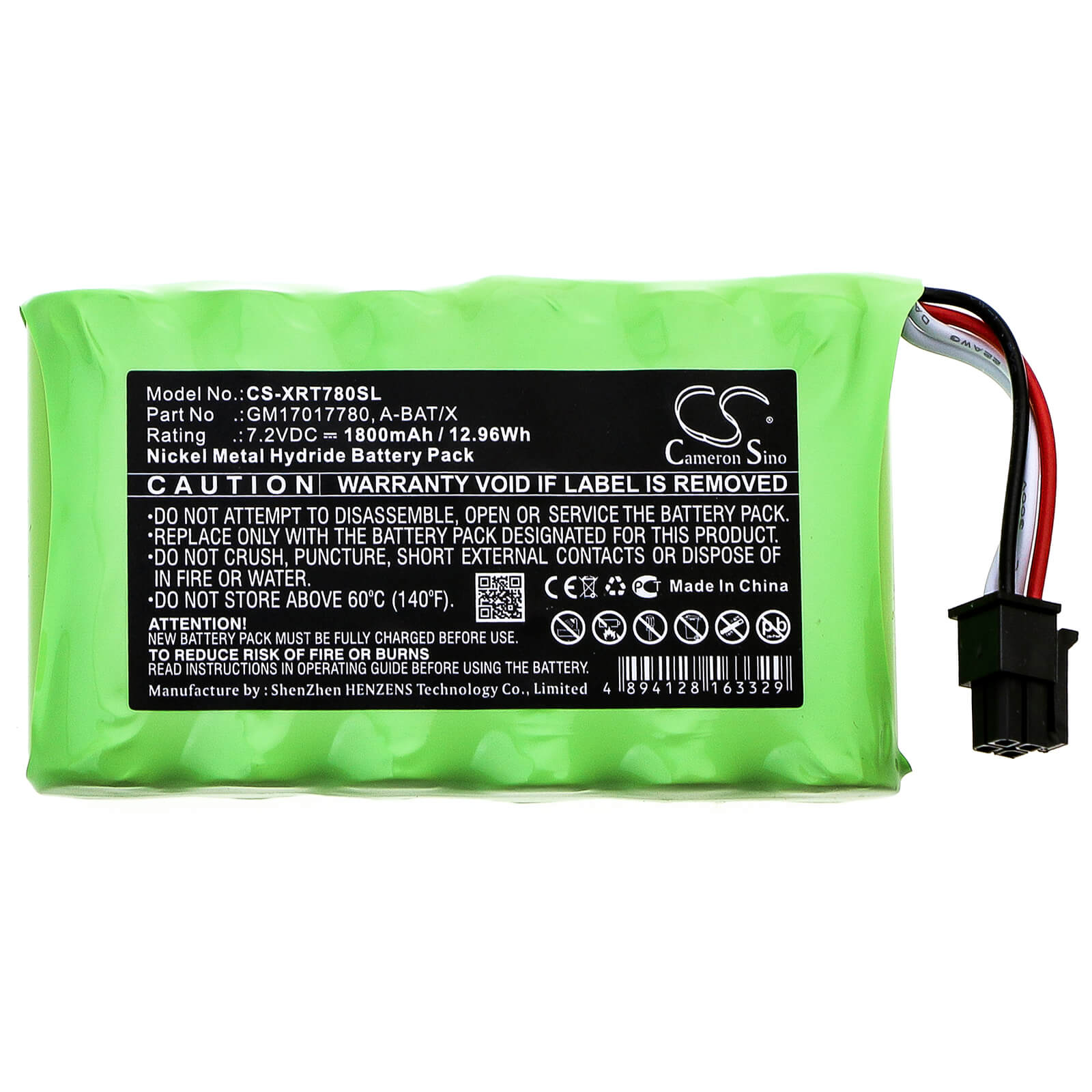 7.2V, 1800mAh, Ni-MH Battery fits X-rite, Coloreye Xth, 12.96Wh