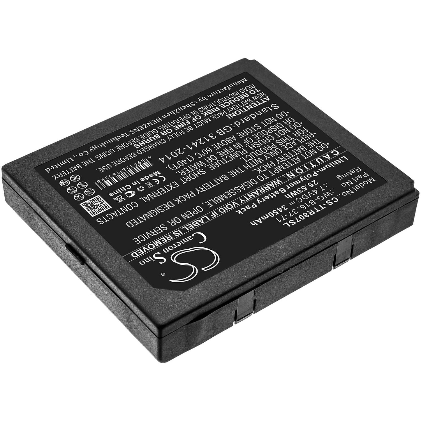 7.4V, 3450mAh, Li-Polymer Battery fits Triplett, Camview Ip Pro, Camview Ip Pro 5” Camera Teste, 25.53Wh