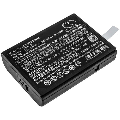 11.1V, 2600mAh, Li-ion Battery fits Sumitomo, Fusion Splicers Bu25, Type-25, 28.86Wh