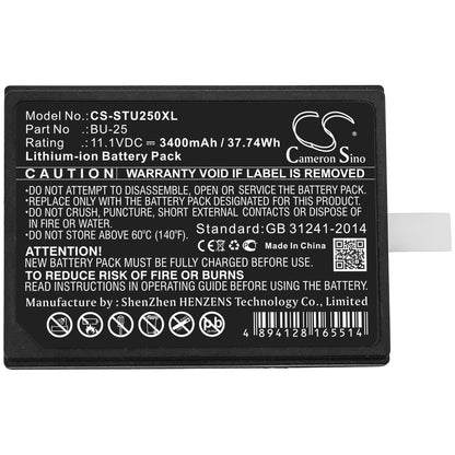 11.1V, 3400mAh, Li-ion Battery fits Sumitomo, Fusion Splicers Bu25, Type-25, 37.74Wh