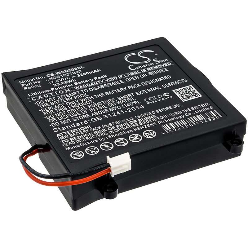 7.4V, 3200mAh, Li-Polymer Battery fits Owon, Hds1021m, Hds-n Oscilloscope, 23.68Wh