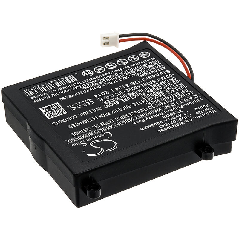 7.4V, 3200mAh, Li-Polymer Battery fits Owon, Hds1021m, Hds-n Oscilloscope, 23.68Wh