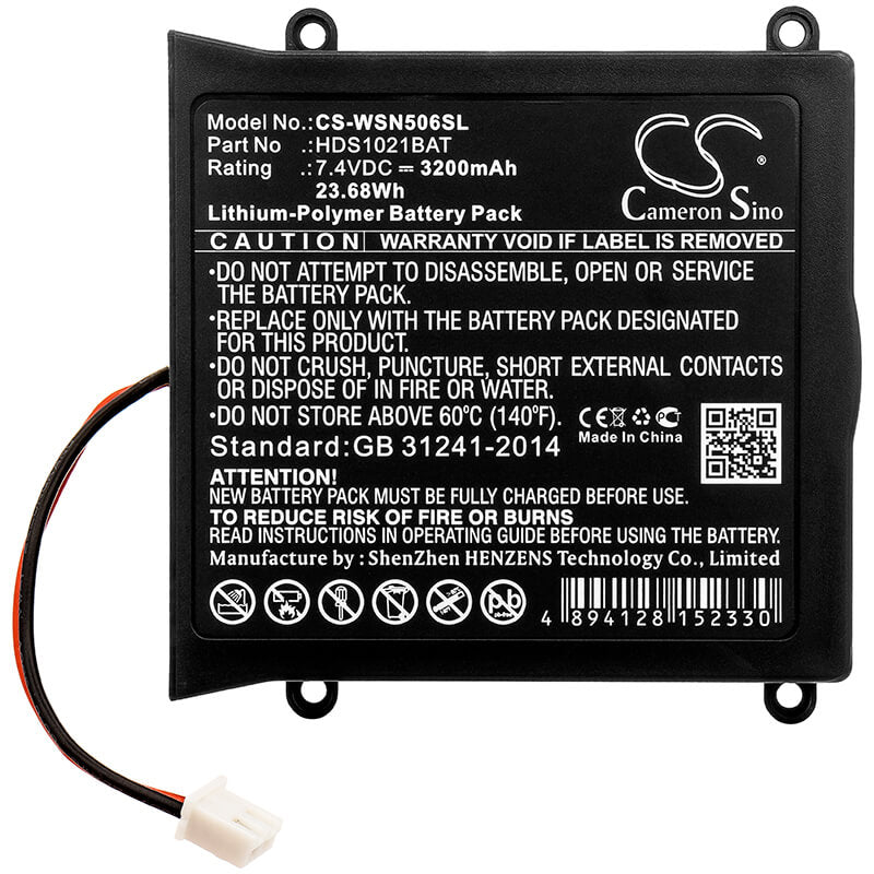 7.4V, 3200mAh, Li-Polymer Battery fits Owon, Hds1021m, Hds-n Oscilloscope, 23.68Wh