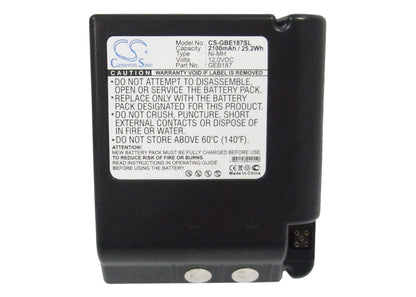 12.0V, 2100mAh, Ni-MH Battery fits Leica, Tca1100, Tca1700, 25.2Wh