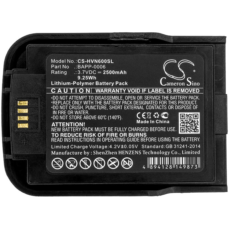 3.8V, 2500mAh, Li-Polymer Battery fits Humanware, New Stream, 9.5Wh
