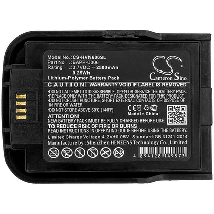 3.8V, 2500mAh, Li-Polymer Battery fits Humanware, New Stream, 9.5Wh