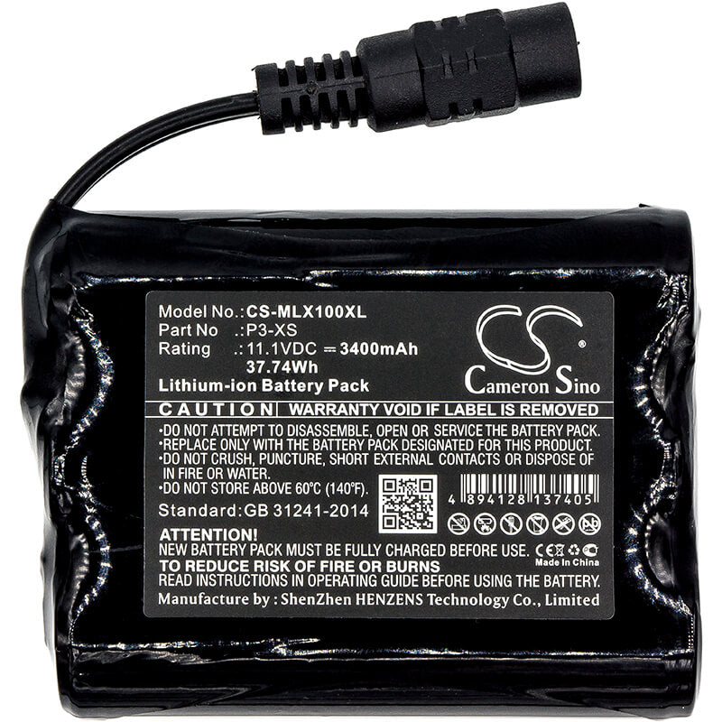 11.1V, 3400mAh, Li-ion Battery fits Minelab, Sovereign Xs, 37.74Wh