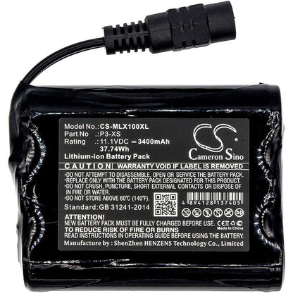 11.1V, 3400mAh, Li-ion Battery fits Minelab, Sovereign Xs, 37.74Wh