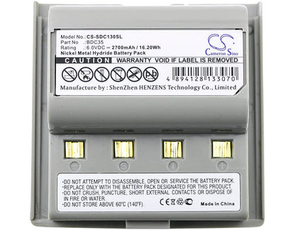 6.0V, 2700mAh, Ni-MH Battery fits Sokkia, Set 030r, Set 130r, 16.2Wh