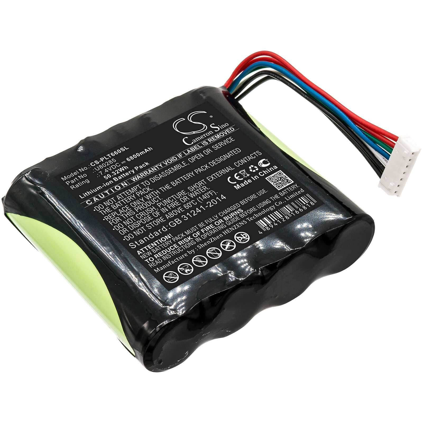 7.4V, 6800mAh, Li-ion Battery fits Platinum Tools, Netxpert Xg2, T66006b, 50.32Wh