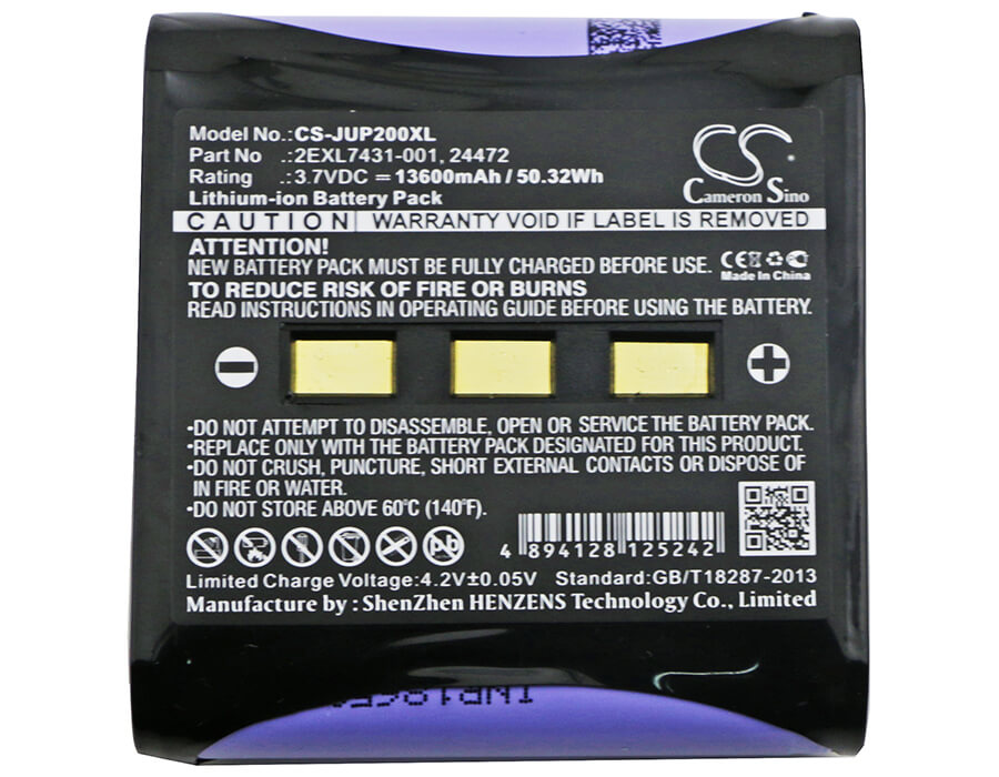 3.7V, 13600mAh, Li-ion Battery fits Juniper, Allegro 2, Archer 2, 50.32Wh
