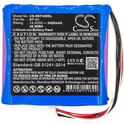 14.4V, 3400mAh, Li-ion Battery fits Nissin, Kf4, Kf4a, 48.96Wh