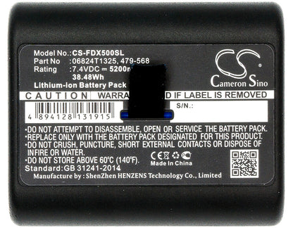 7.4V, 5200mAh, Li-ion Battery fits Netscout, Onetouch At Network Assistant, Onetouch At Platform, 38.48Wh