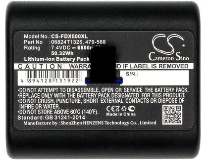 7.4V, 6800mAh, Li-ion Battery fits Netscout, Onetouch At Network Assistant, Onetouch At Platform, 50.32Wh