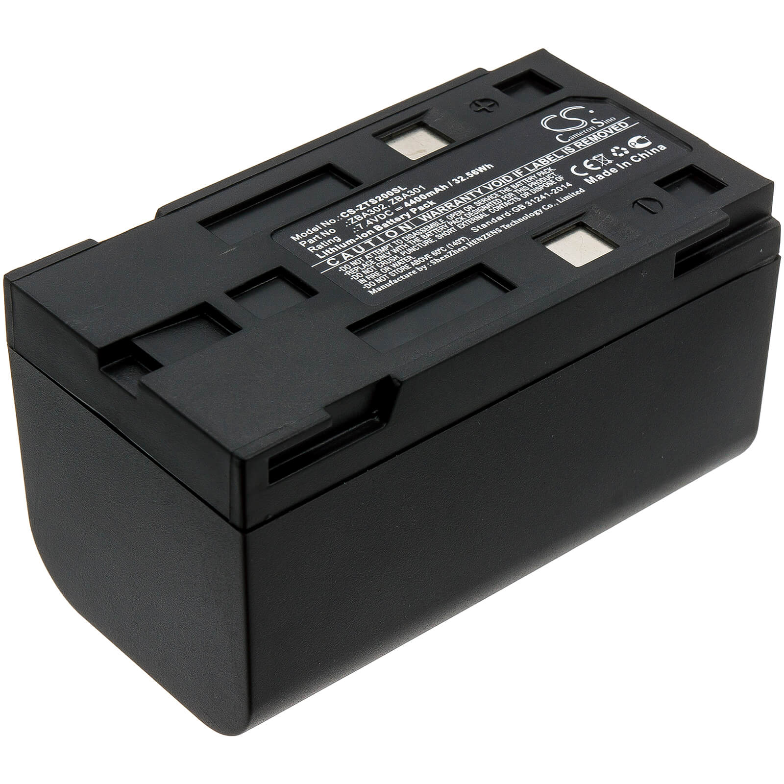 7.4V, 4400mAh, Li-ion Battery fits Geomax, Zipp10, Zoom 20, 32.56Wh