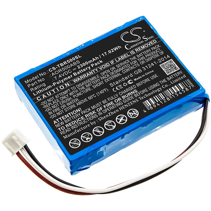 7.4V, 2300mAh, Li-Polymer Battery fits Tribrer, Aor500, Aor500-s, 17.02Wh