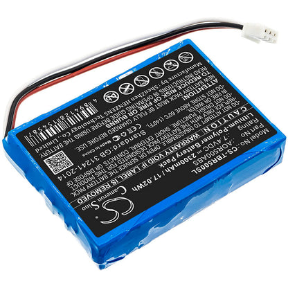 7.4V, 2300mAh, Li-Polymer Battery fits Tribrer, Aor500, Aor500-s, 17.02Wh