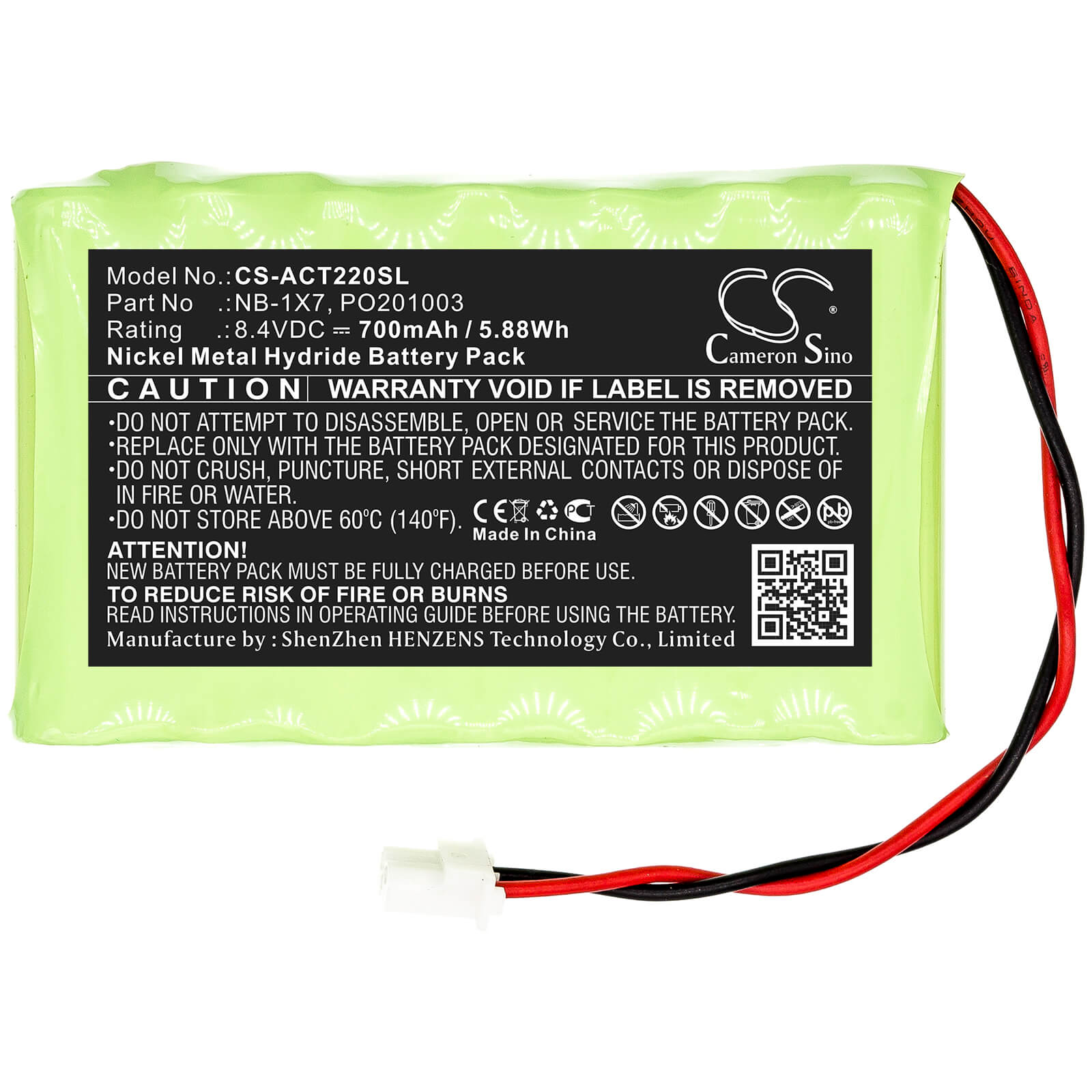 8.4V, 700mAh, Ni-MH Battery fits Acutrac, 22 Pro, 22pro Mkii, 5.88Wh