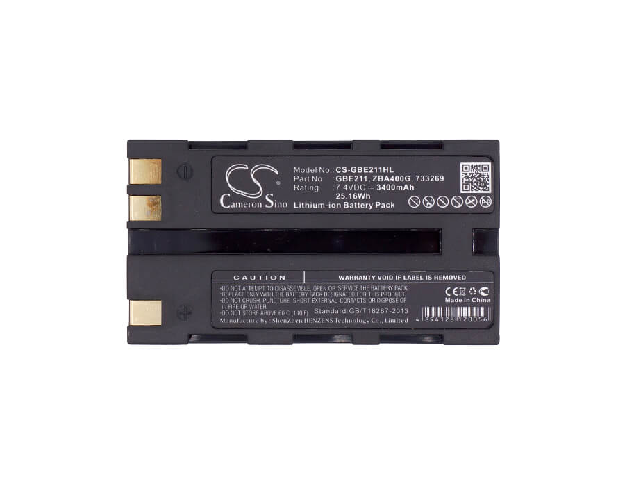 7.4V, 3400mAh, Li-ion Battery fits Leica, Atx1200, Atx900, 25.16Wh
