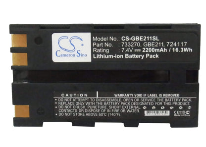 7.4V, 2200mAh, Li-ion Battery fits Leica, Atx1200, Atx900, 16.28Wh