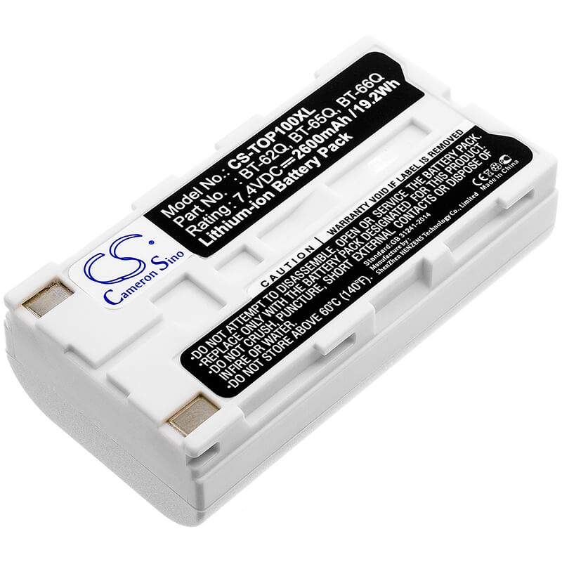 7.4V, 2600mAh, Li-ion Battery fits Sokkia, Bt-66q, 19.24Wh