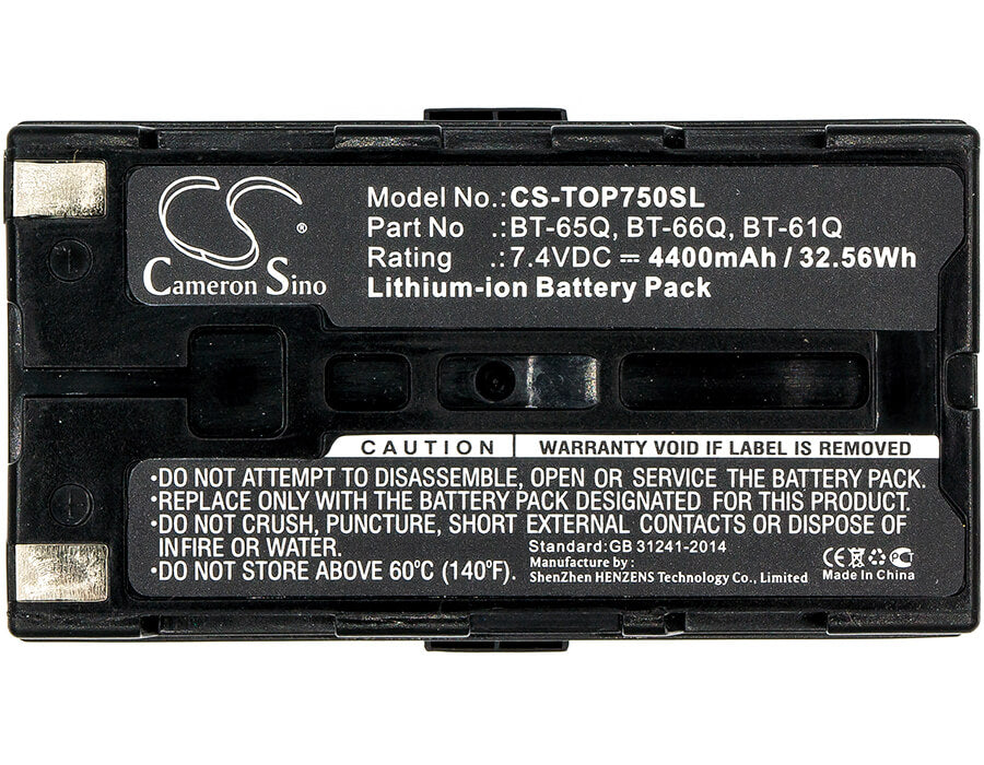 7.4V, 4400mAh, Li-ion Battery fits Topcon, Fc100, Fc-100, 32.56Wh
