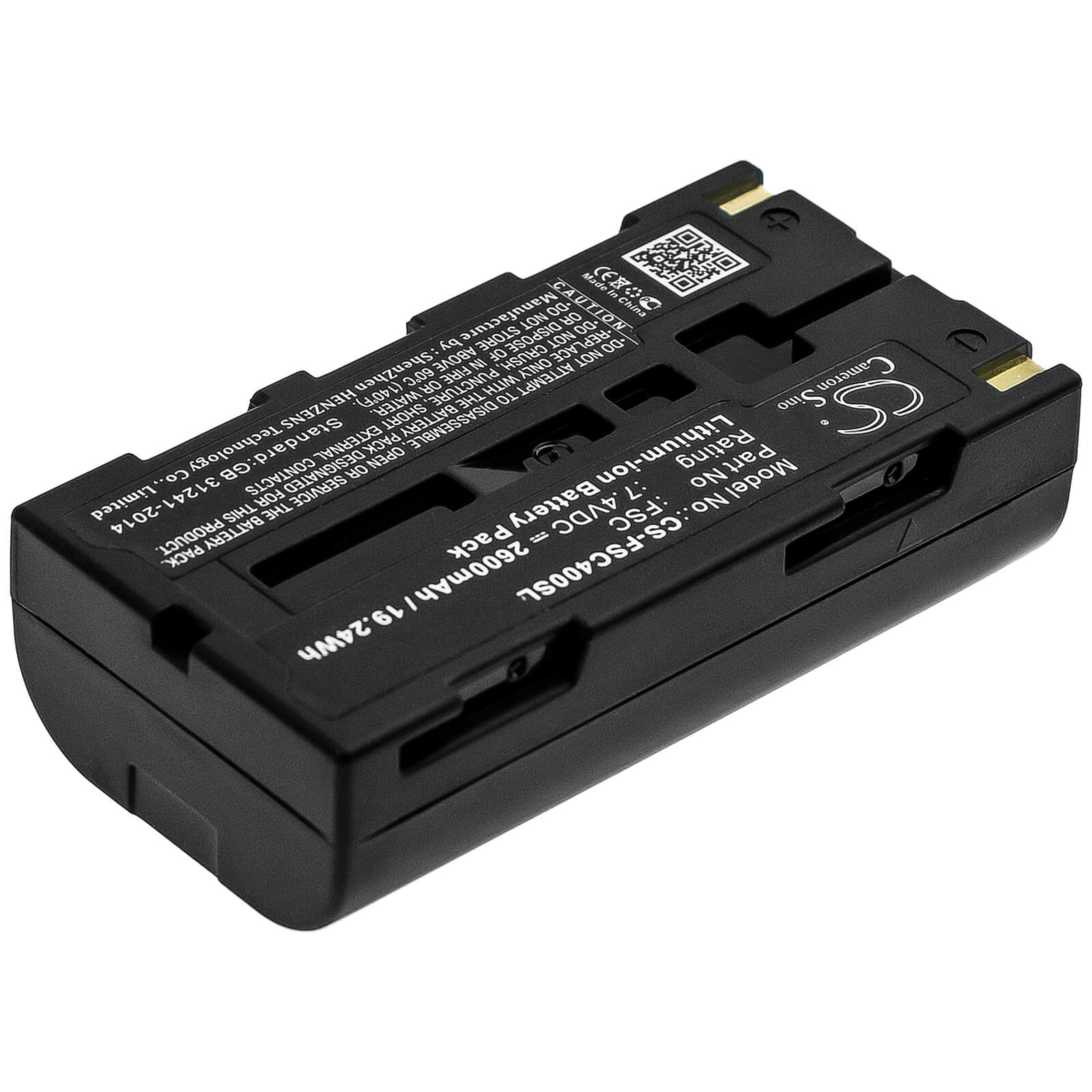 7.4V, 2600mAh, Li-ion Battery fits Fuji, Fsc, Fsc3, 19.24Wh