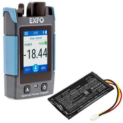 3.7V, 1900mAh, Li-Polymer Battery fits Exfo, Px1, Px1 Optical Power Expert, 7.03Wh