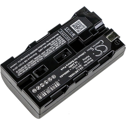 7.4V, 2600mAh, Li-ion Battery fits Line 6, James Tyler Variax, Jtv Guitar, 19.24Wh