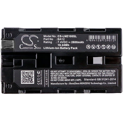 7.4V, 2600mAh, Li-ion Battery fits Line 6, James Tyler Variax, Jtv Guitar, 19.24Wh