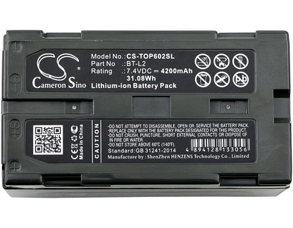 7.4V, 4200mAh, Li-ion Battery fits Topcon, Es Total Station, Es-600g, 31.08Wh