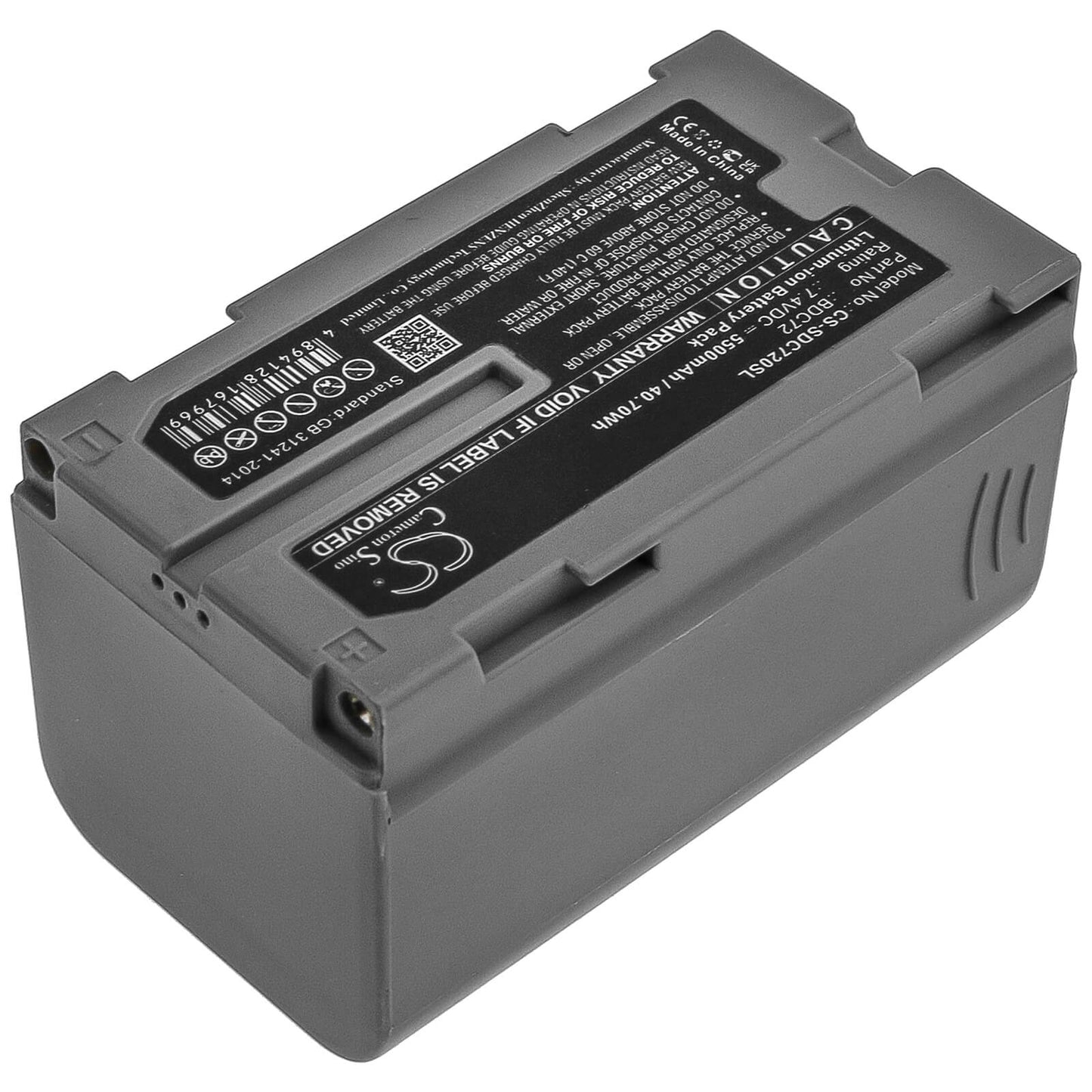 7.4V, 5500mAh, Li-ion Battery fits Sokkia, 3d Layout Navigator Ln-150, Pipe Laser Tp-l6, 40.7Wh