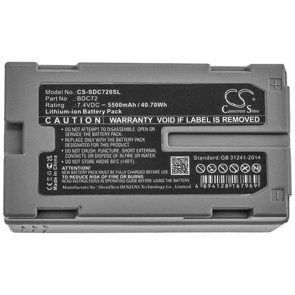 7.4V, 5500mAh, Li-ion Battery fits Sokkia, 3d Layout Navigator Ln-150, Pipe Laser Tp-l6, 40.7Wh