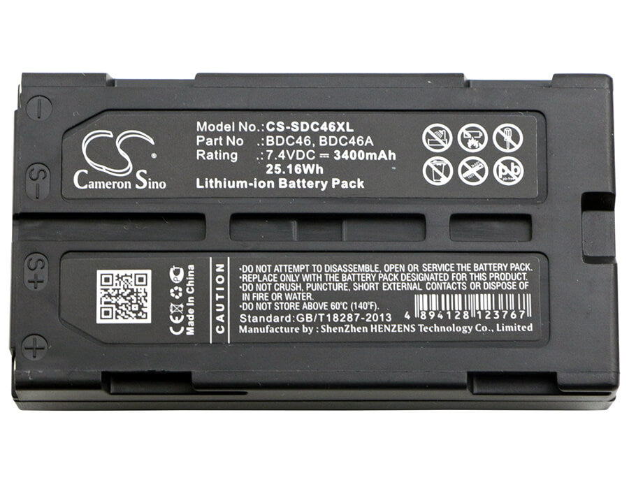 7.4V, 3400mAh, Li-ion Battery fits Rca, Cc-8251, Pro-v730, 25.16Wh