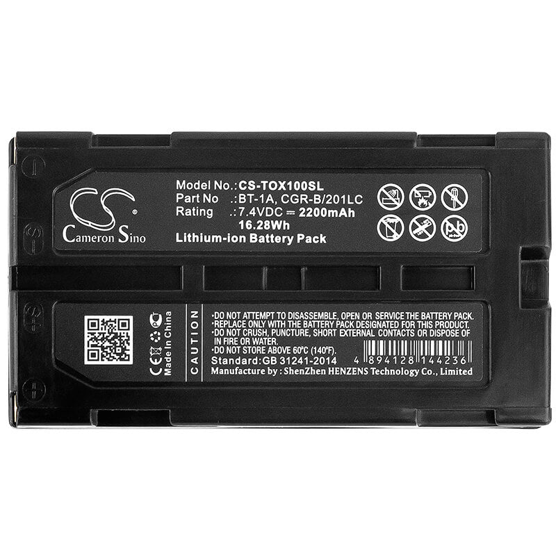 7.4V, 2200mAh, Li-ion Battery fits Topcon, Gm52, Gp-sx1, 16.28Wh