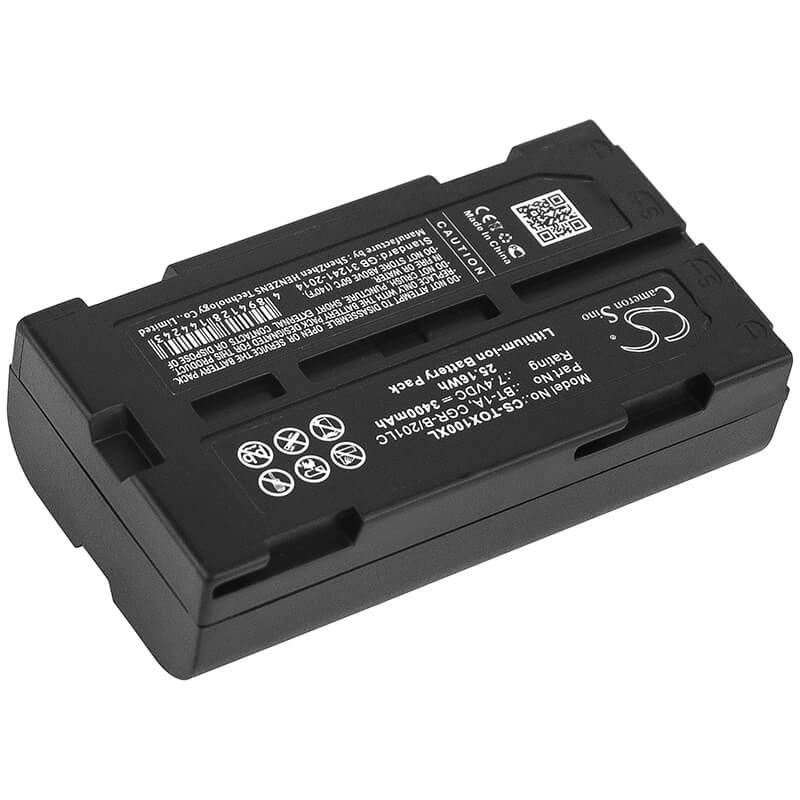 7.4V, 3400mAh, Li-ion Battery fits Topcon, Gp-sx1, Sx-1, 25.16Wh