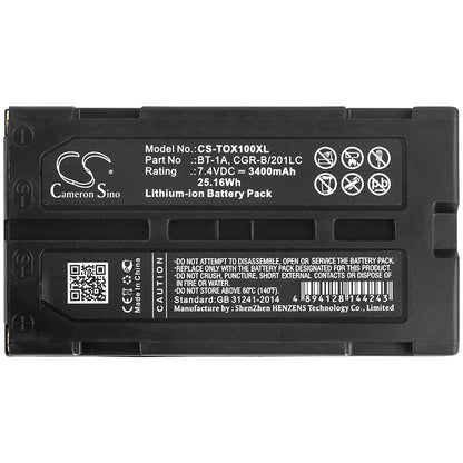7.4V, 3400mAh, Li-ion Battery fits Topcon, Gp-sx1, Sx-1, 25.16Wh