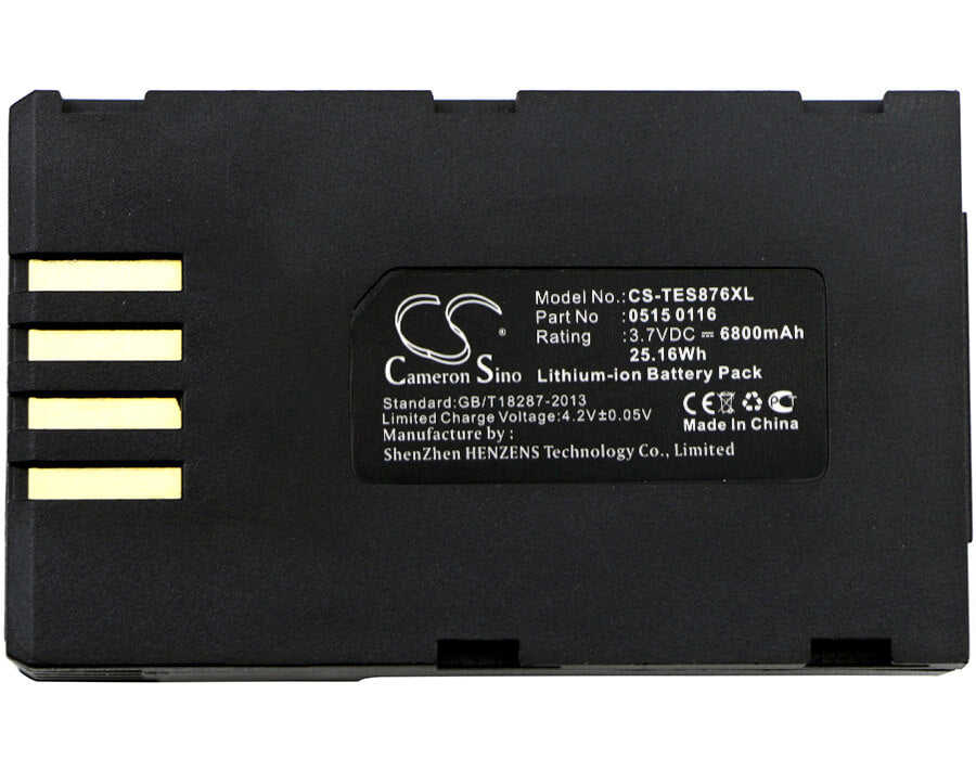 3.7V, 6800mAh, Li-ion Battery fits Testo, 876, 25.16Wh