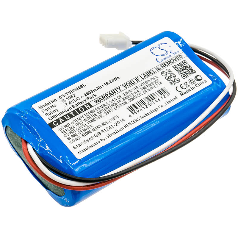 7.4V, 2600mAh, Li-ion Battery fits Televes, H30flex, 19.24Wh