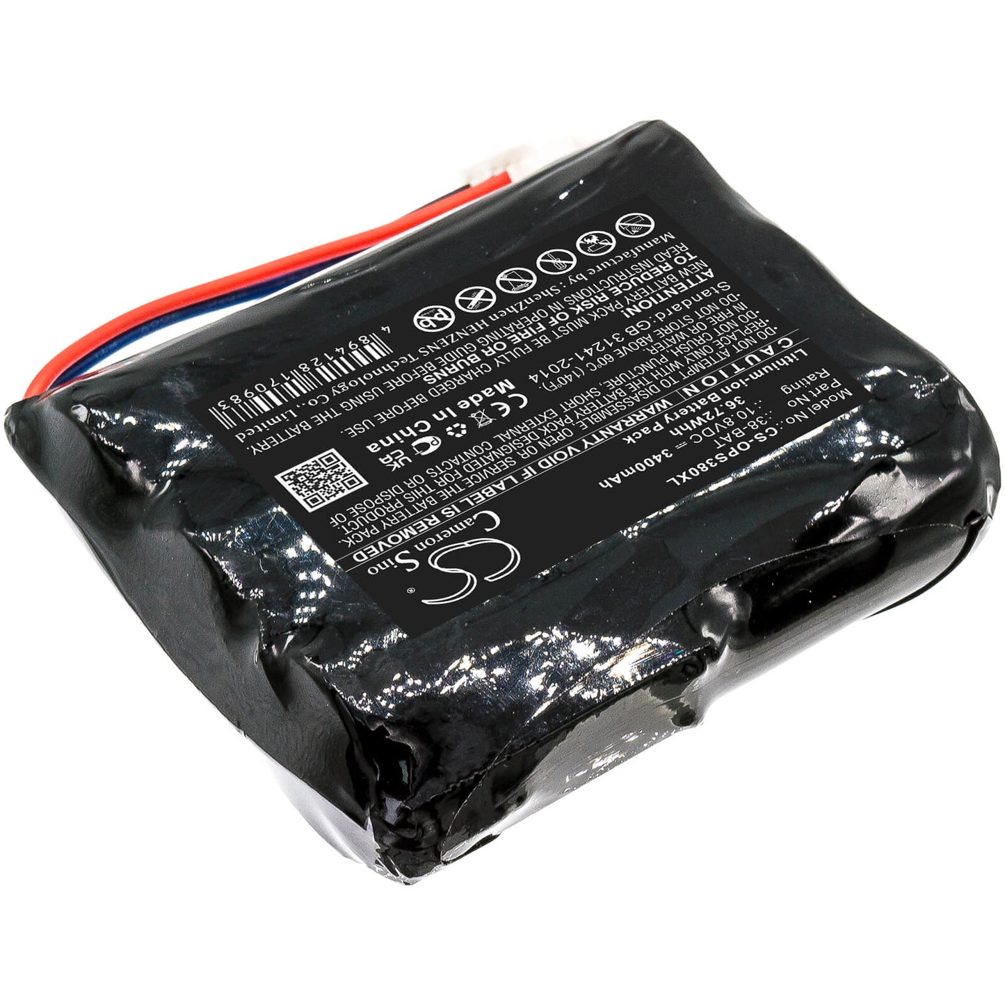 10.8V, 3400mAh, Li-ion Battery fits Olympus, 38dl Plus Ultrasonic Thickness, 36.72Wh