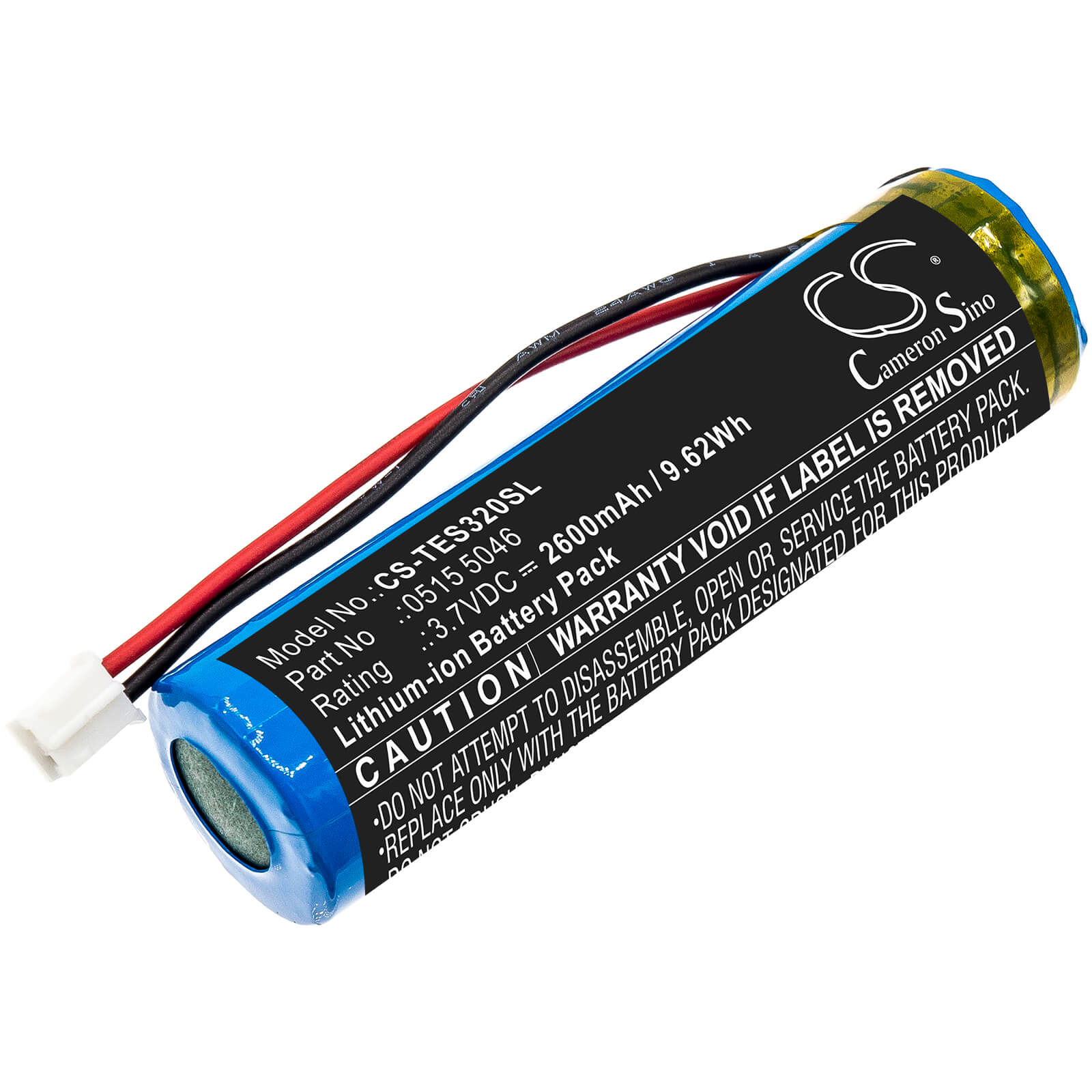 3.7V, 2600mAh, Li-ion Battery fits Testo, 320 Combustion Analyzer, 9.62Wh